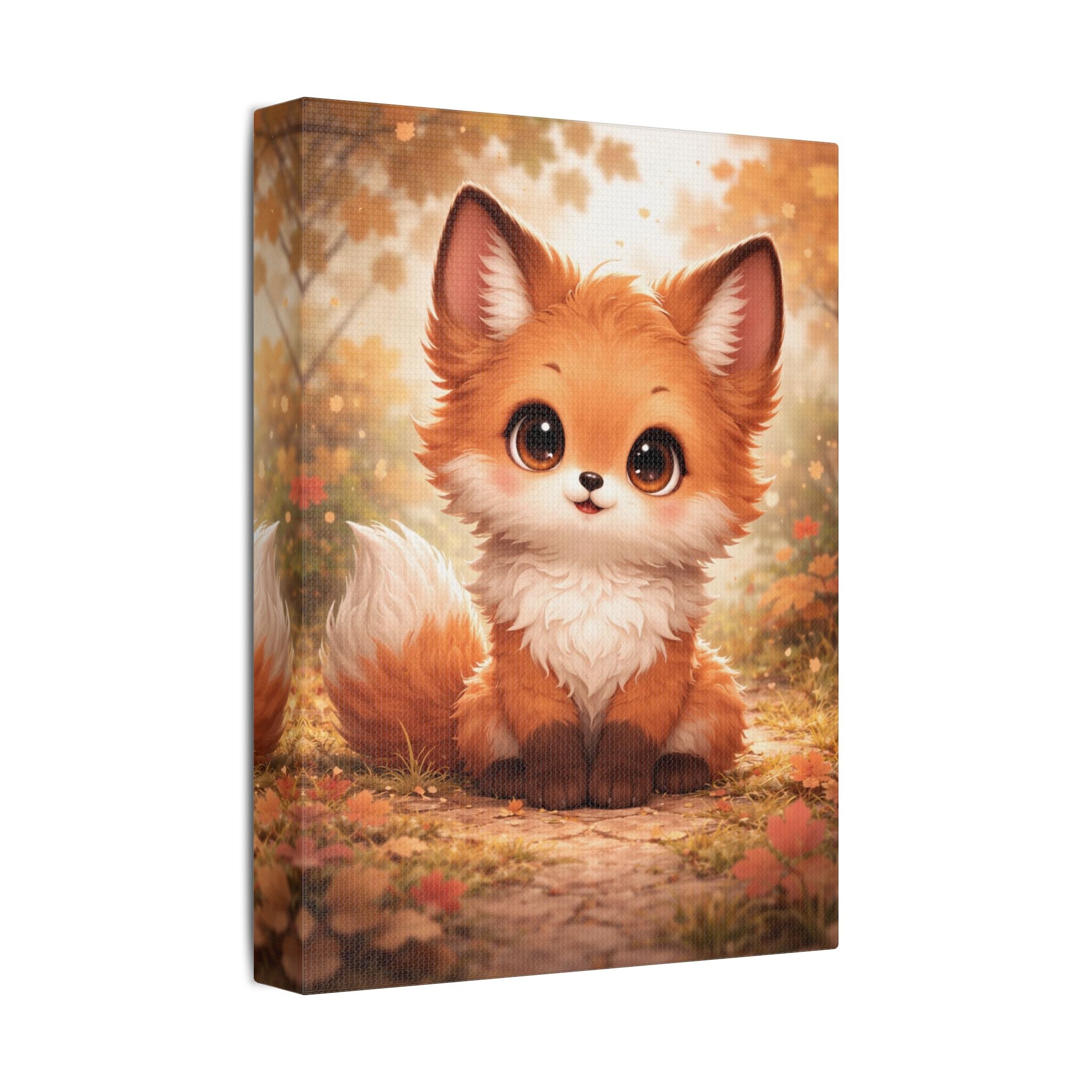 Woodland Fox Canvas — Nursery Woodland Animal Wall Art