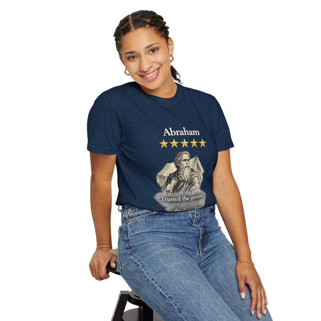 Abraham – Vintage T-Shirt | “I Trusted the Promise” Graphic – Five-Star Faith Series