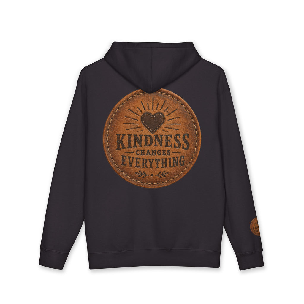 Kindness Changes Everything Hoodie — Inspirational Heart Patch Design