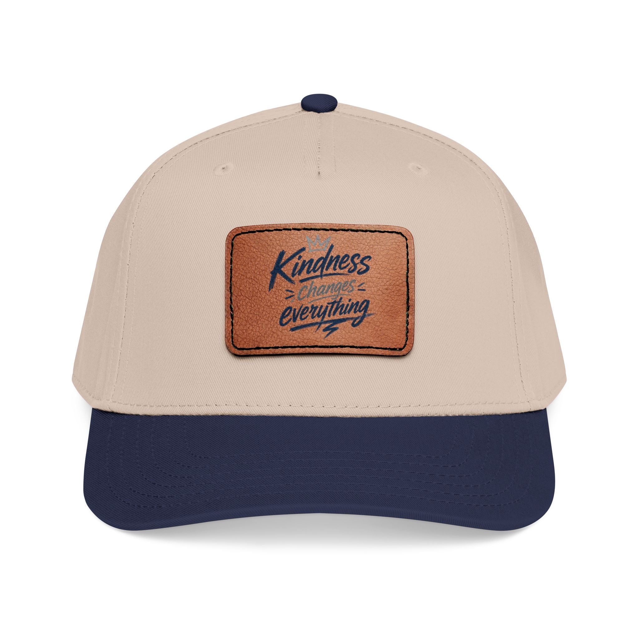 Kindness Changes Everything Leather Patch Hat | Inspirational Baseball Cap | Vintage Style Faith Apparel