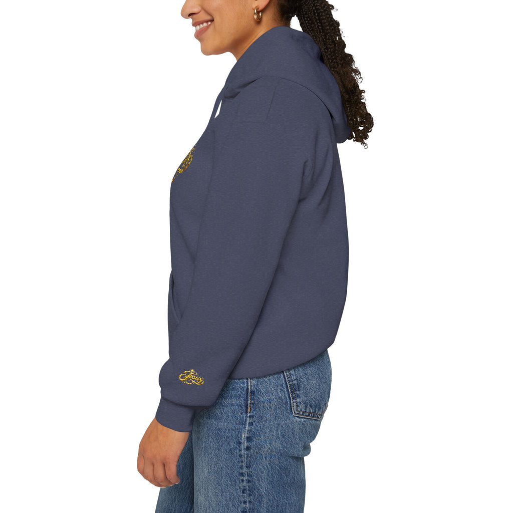 Jesus Gold Script Hoodie – Sparkle Christian Faith Pullover | Inspirational Hoodie