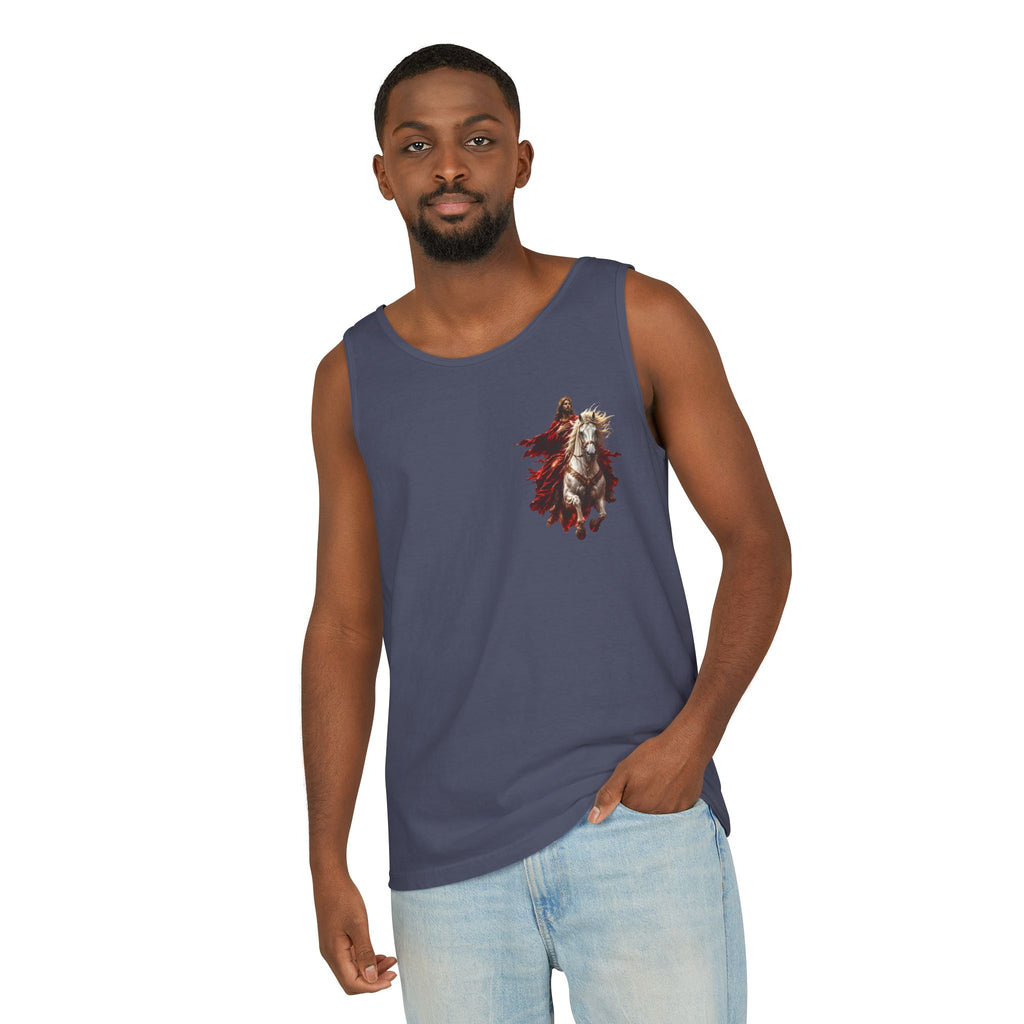 Jesus Second Coming Tank Top | Jesus on White Horse Christian Tank | Inspirational Faith Apparel