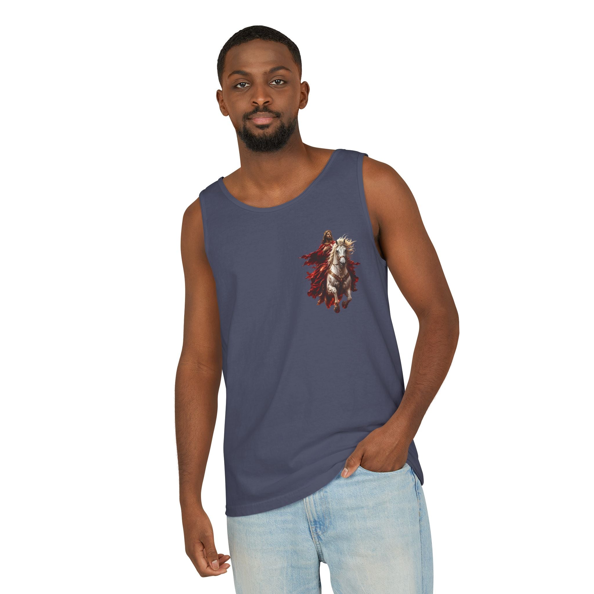 Jesus Second Coming Tank Top | Jesus on White Horse Christian Tank | Inspirational Faith Apparel