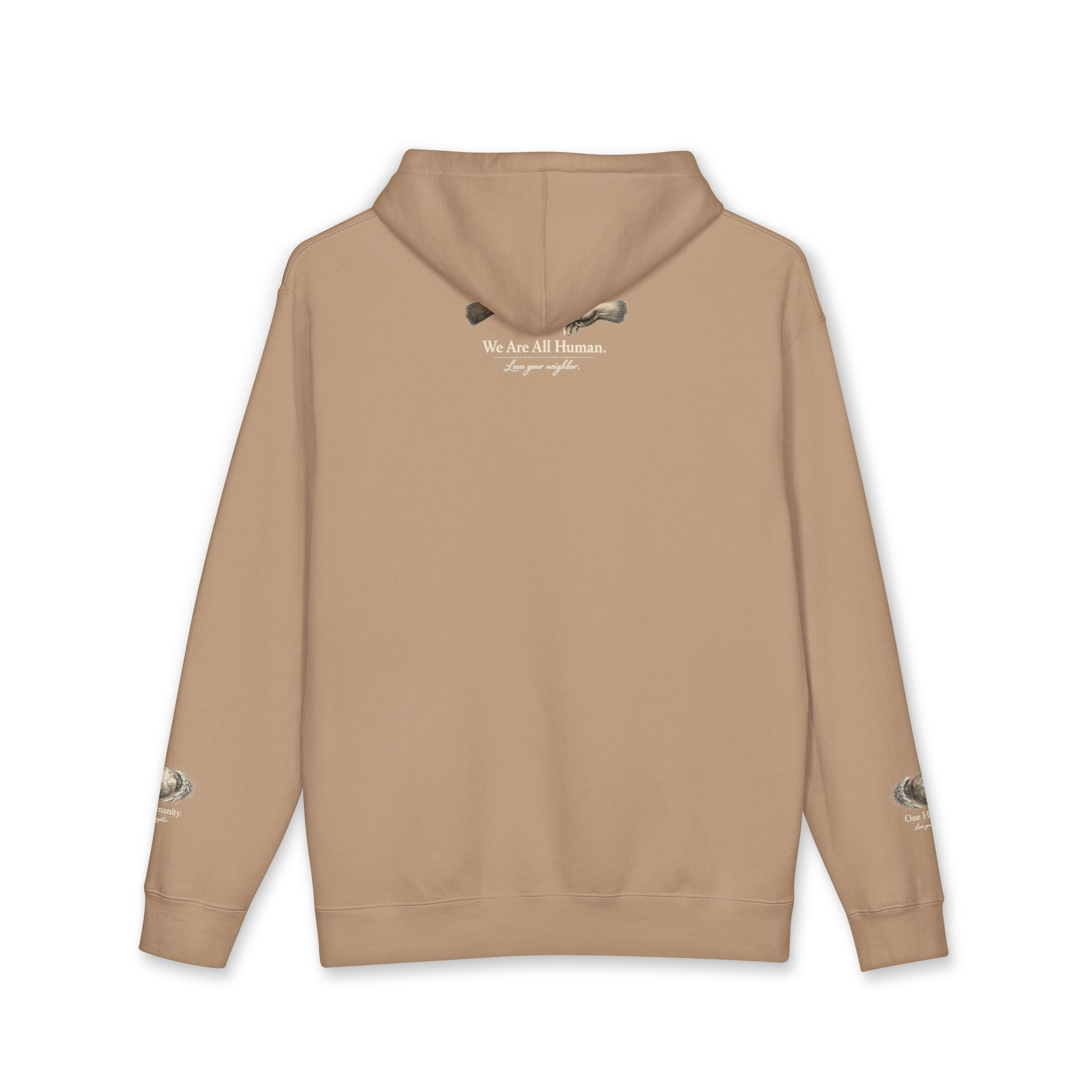 “One Humanity” Hoodie – “Love Your Neighbor” Earth & Wings Graphic Sweatshirt