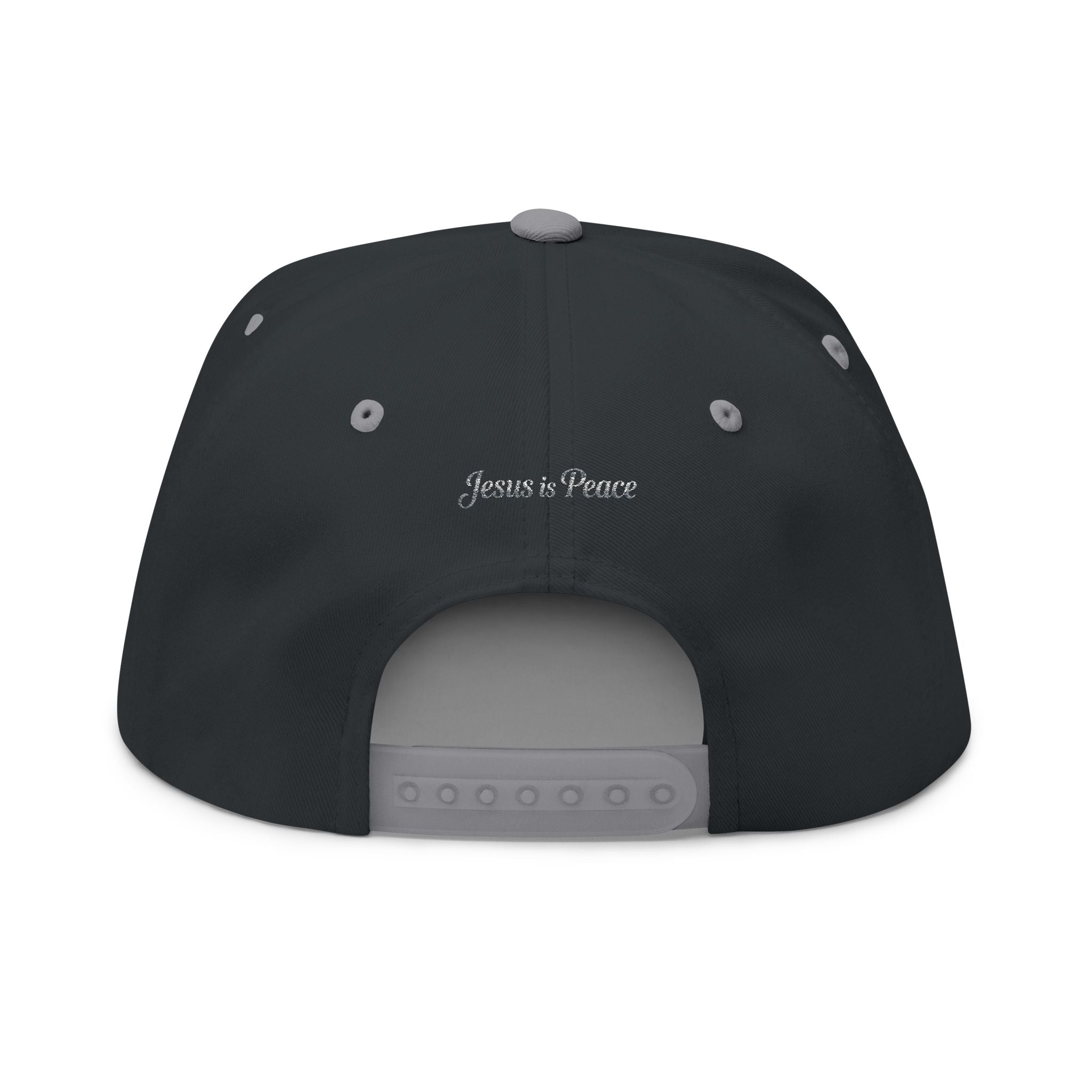 Embroidered "Jesus is Peace" Flat Bill Cap — Christian Snapback Hat
