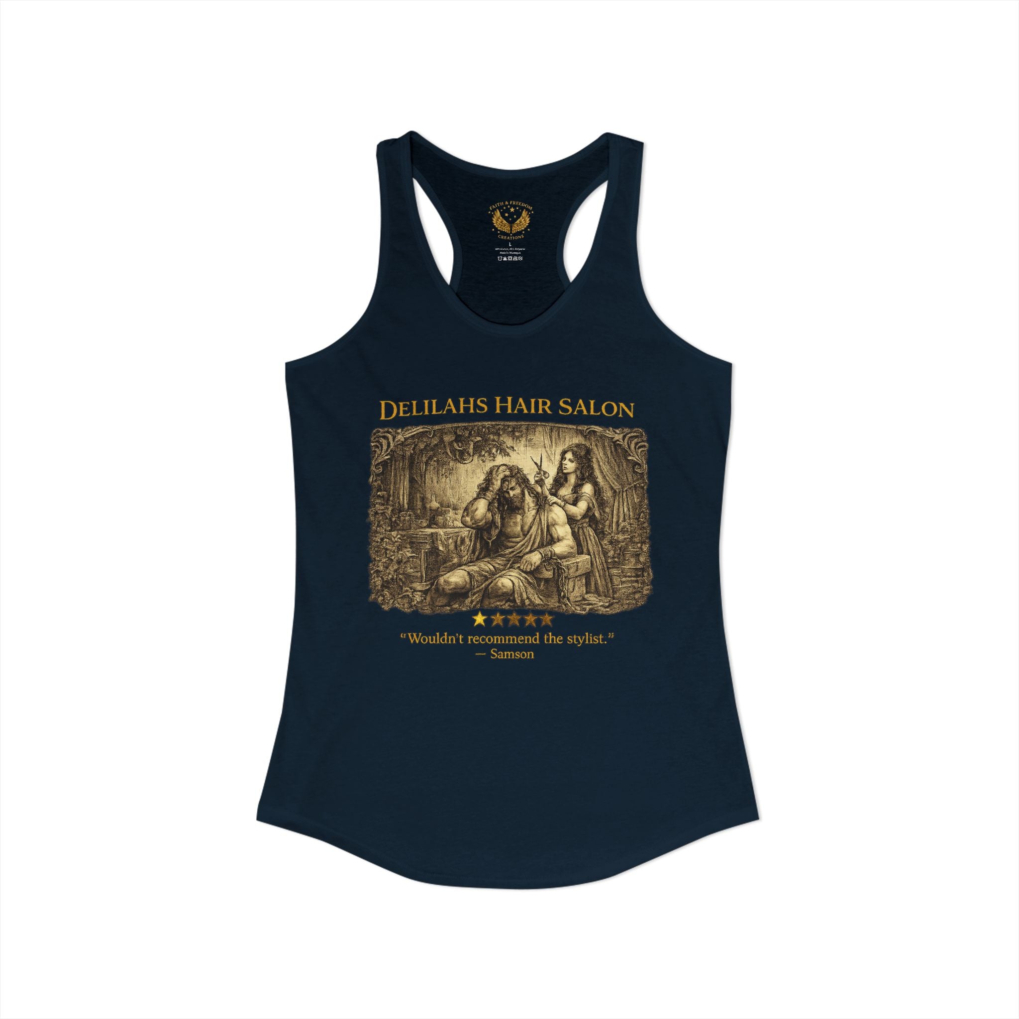 Delilah's Salon Women's Racerback Tank - Five-Star Faith Series