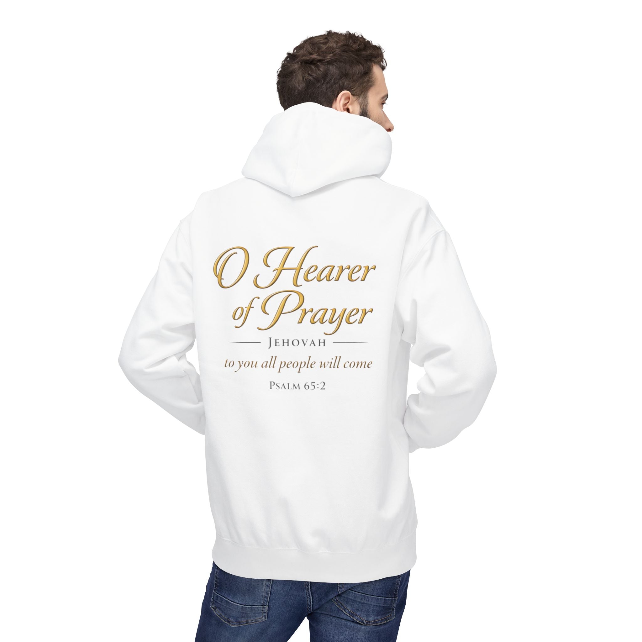 Prayer Hoodie – “O Hearer of Prayer” Psalm 65:2 Christian Pullover | Faith & Freedom Creations
