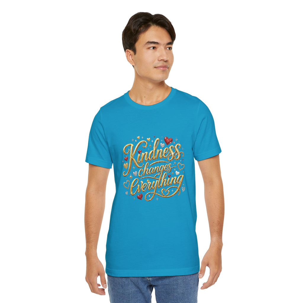 Kindness Changes Everything T-Shirt | Inspirational Script Graphic Tee | Soft Everyday Kindness Shirt
