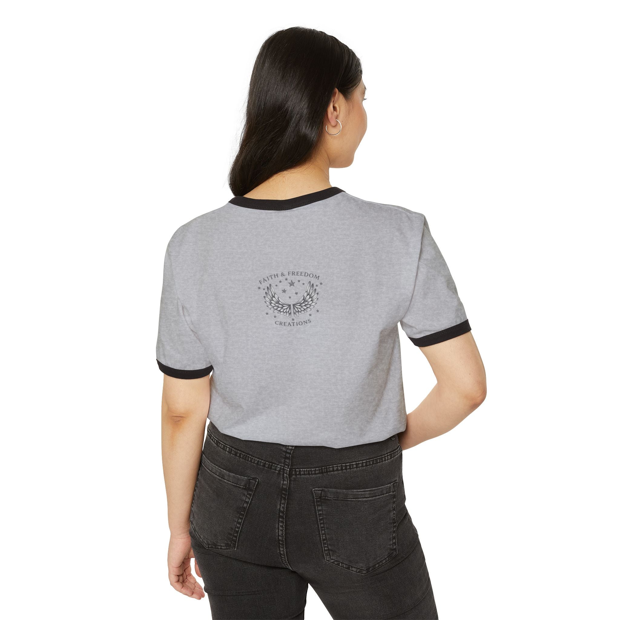 Abraham – Ringer Tee | “I Trusted the Promise” Vintage Graphic – Five-Star Faith Series