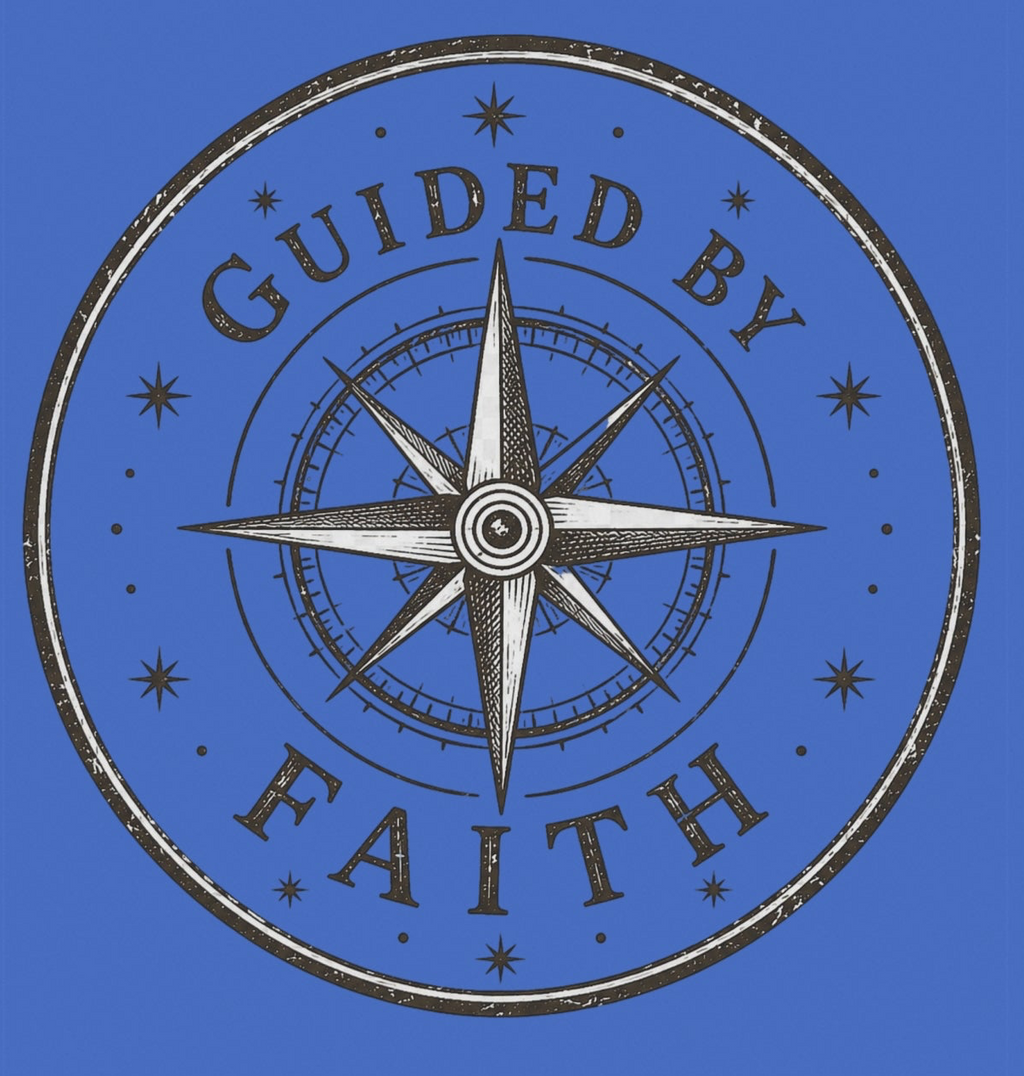 Guided By Faith Compass Garden Flag | Christian Outdoor Banner | Inspirational Faith Yard Decor