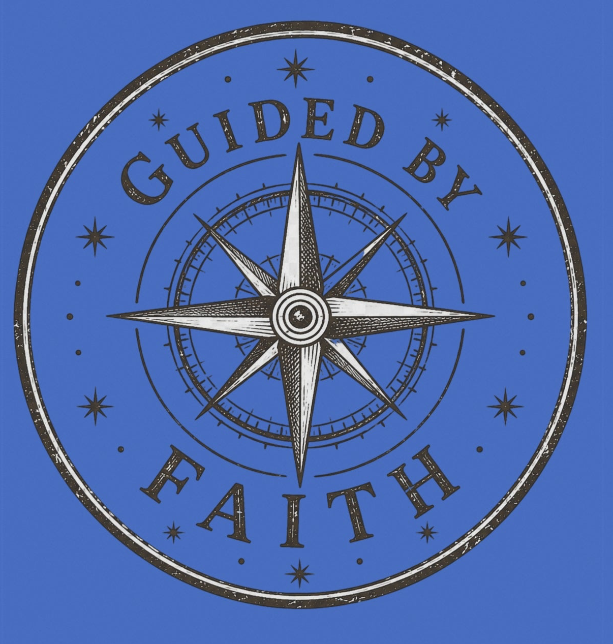 Guided By Faith Compass Garden Flag | Christian Outdoor Banner | Inspirational Faith Yard Decor