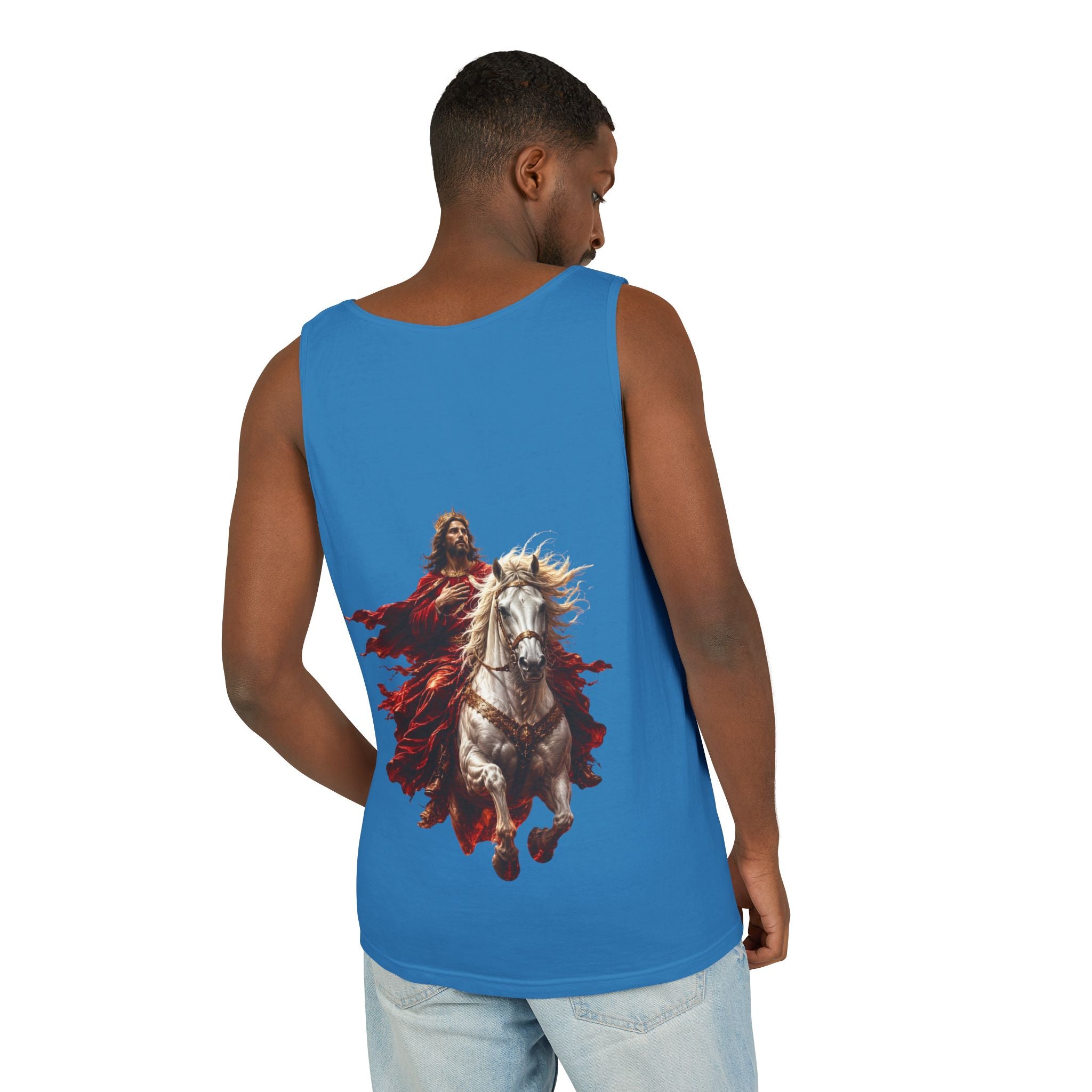 Jesus Second Coming Tank Top | Jesus on White Horse Christian Tank | Inspirational Faith Apparel