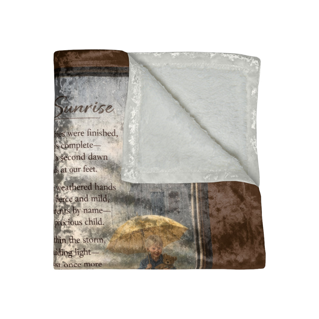 Second Chances - Crushed Velvet Blanket with Vintage Piano Couple