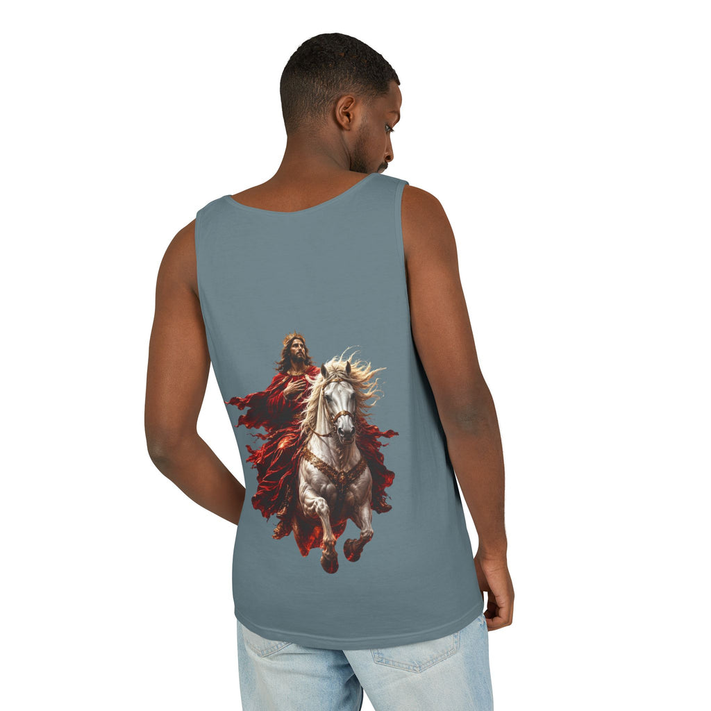 Jesus Second Coming Tank Top | Jesus on White Horse Christian Tank | Inspirational Faith Apparel