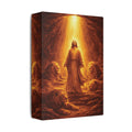 Daniel in the Lions' Den Canvas — Gold Biblical Wall Art | Christian Faith Decor