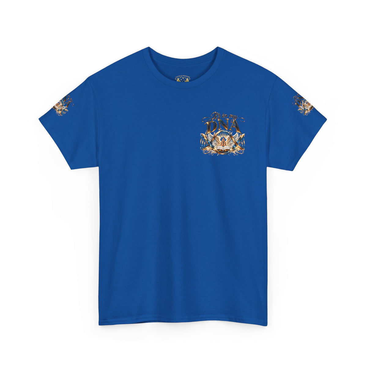It's in My DNA Christian T-Shirt – Bible, Praying Hands & Angel Wings | Gildan Heavy Cotton Tee | Unisex
