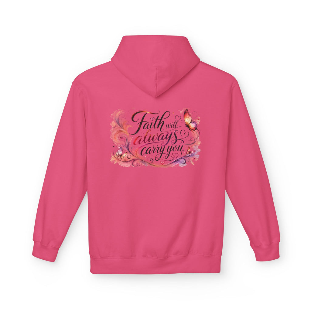Faith Will Always Carry You Hoodie | Butterfly Christian Inspirational Pullover