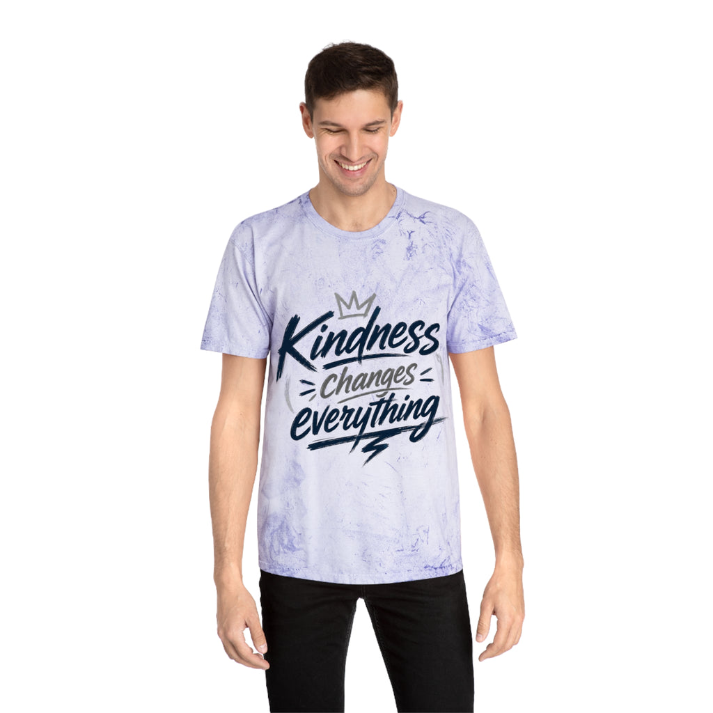 Kindness Changes Everything Tie-Dye T-Shirt – Inspirational Color Blast Graphic Tee