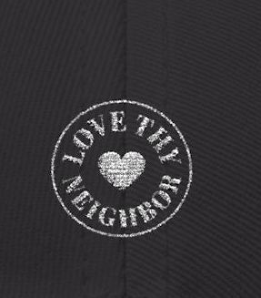 Love Thy Neighbor Embroidered Flat Bill Cap | Christian Snapback Hat | Vintage Cotton Twill Cap