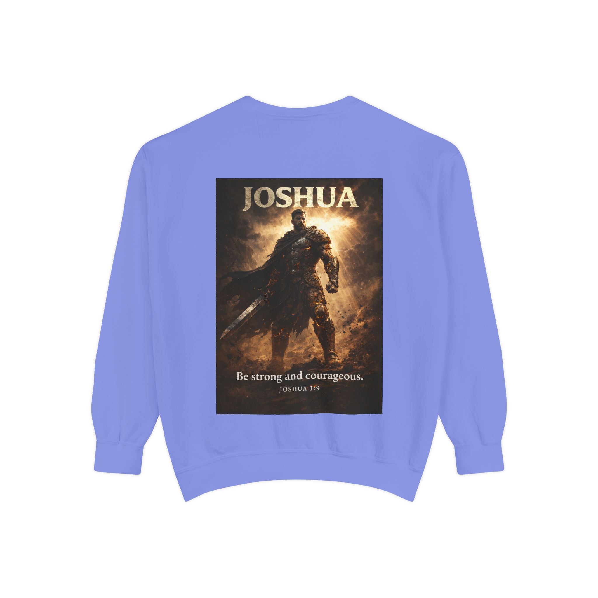 Joshua Courage Sweatshirt | Be Strong and Courageous Christian Crewneck | Inspirational Faith Apparel