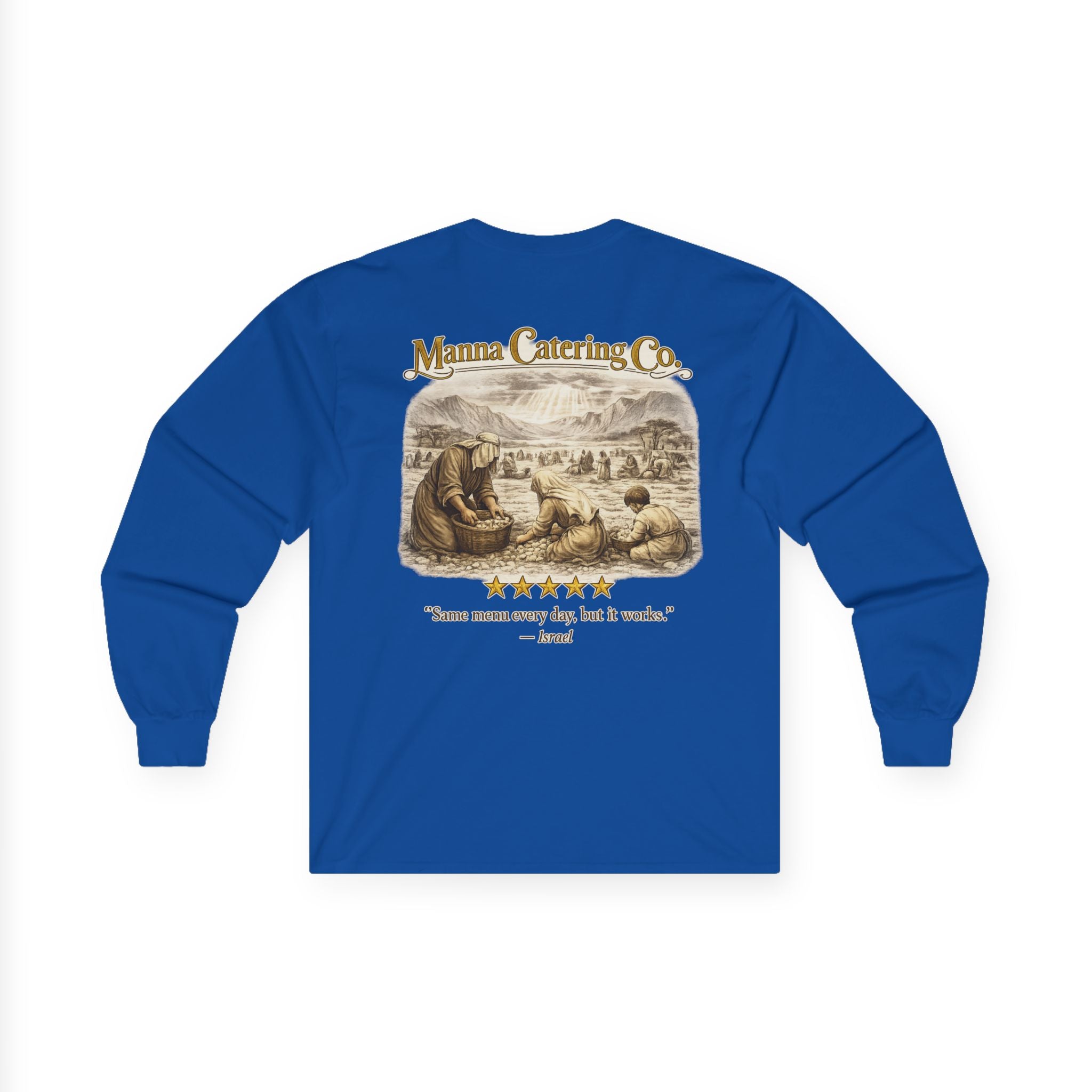 Vintage 'Israelites Review of God's Manna' Long Sleeve Tee