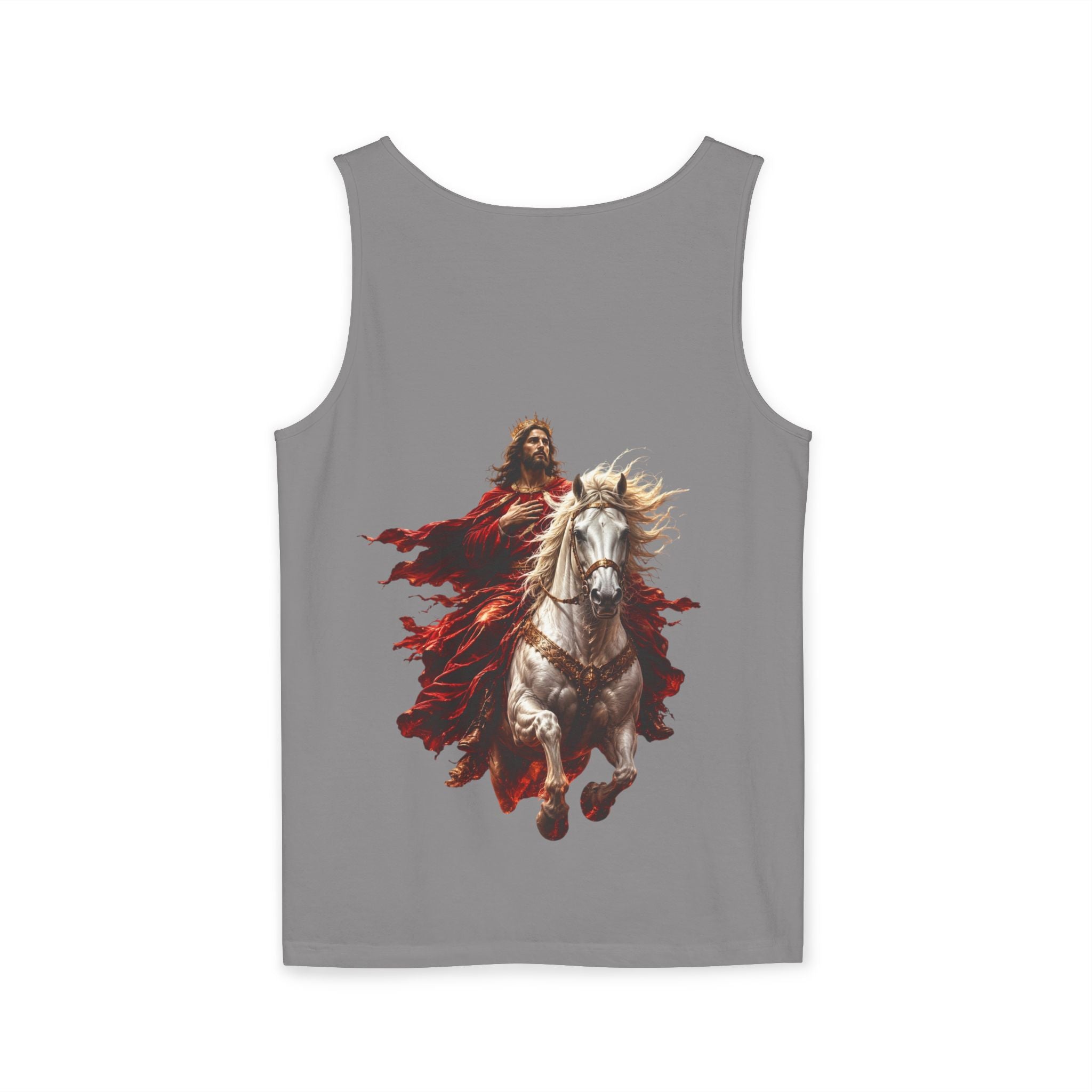 Jesus Second Coming Tank Top | Jesus on White Horse Christian Tank | Inspirational Faith Apparel
