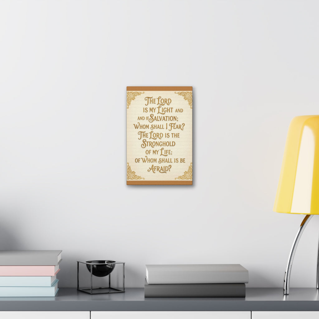 “The Lord Is My Light” Canvas Wall Art – Psalm 27 Scripture Print | Christian Inspirational Canvas