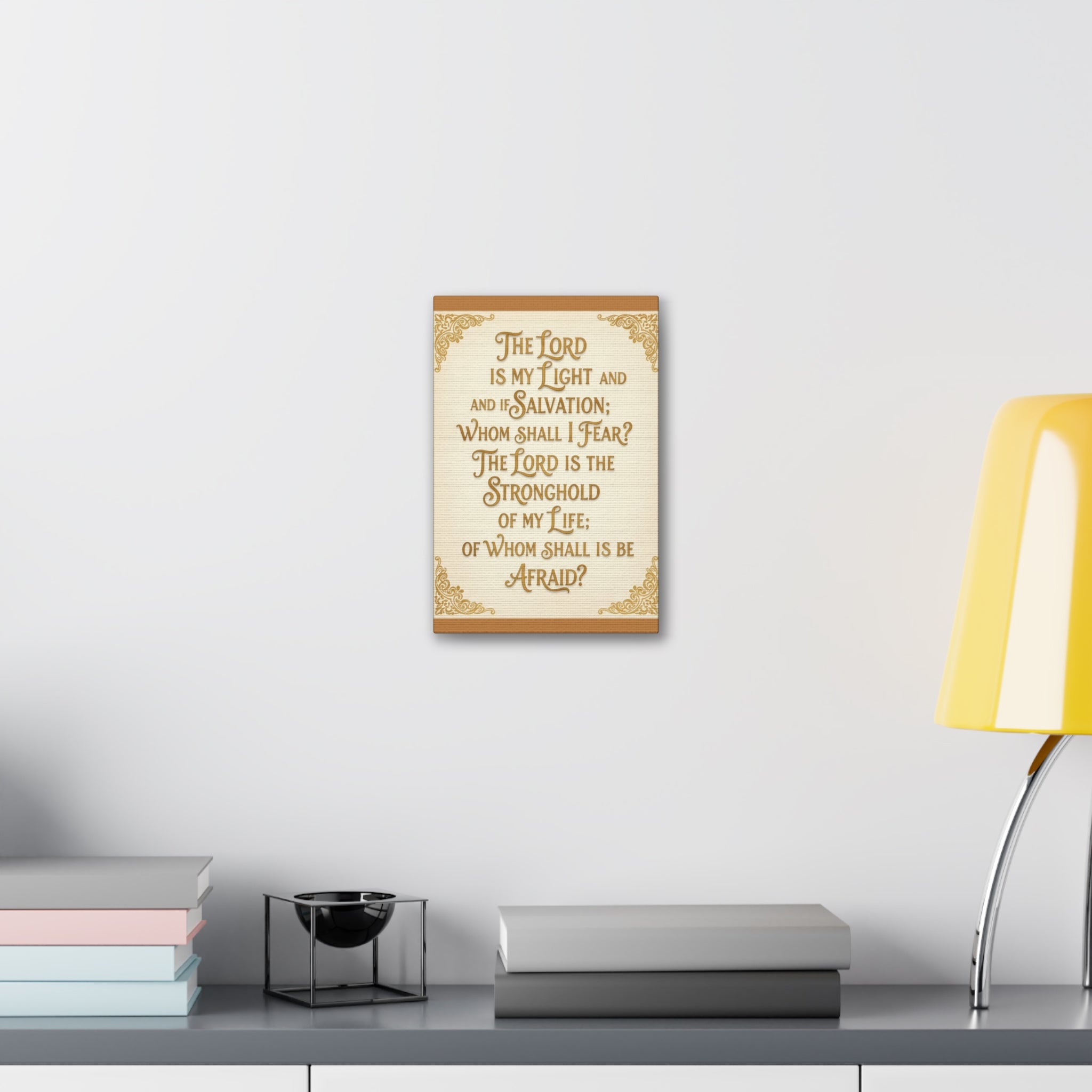 “The Lord Is My Light” Canvas Wall Art – Psalm 27 Scripture Print | Christian Inspirational Canvas