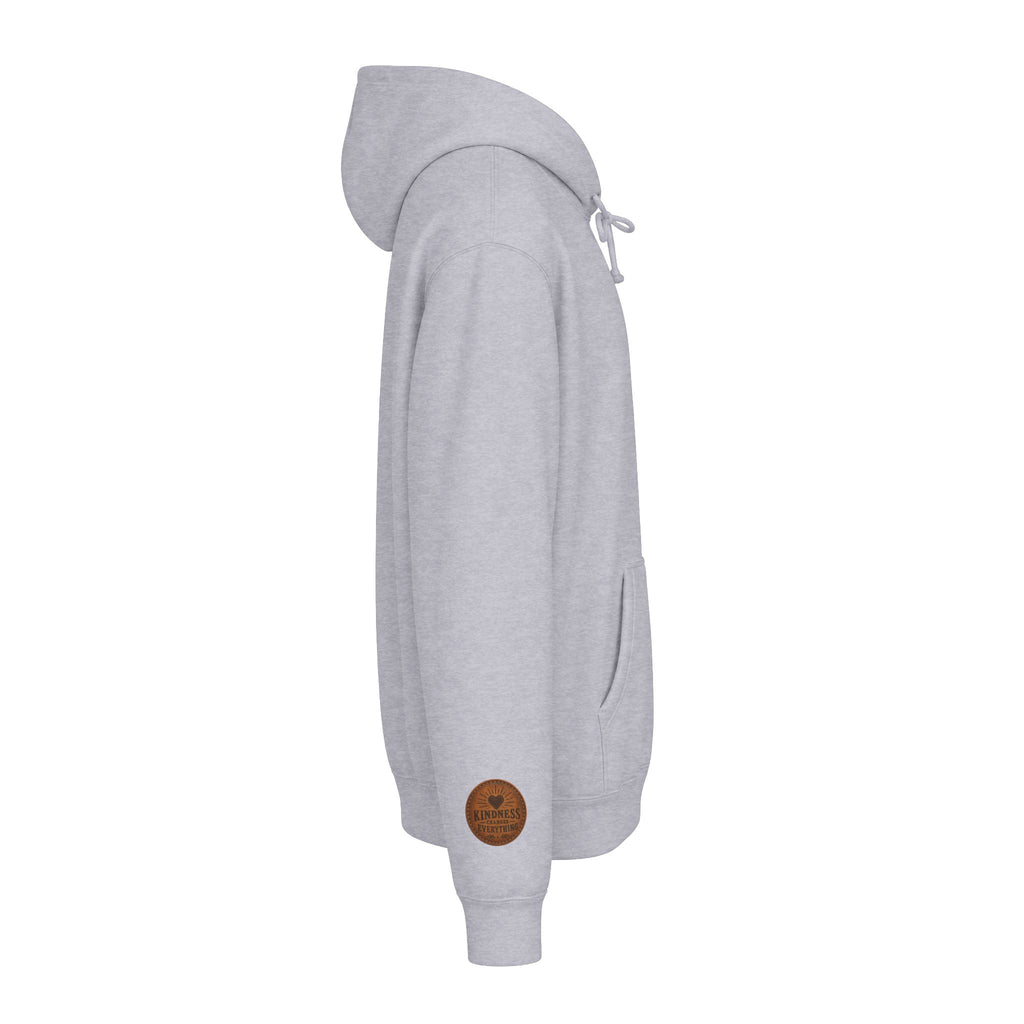 Kindness Changes Everything Heavyweight Hoodie | Vintage Patch Christian Hoodie | Inspirational Fleece Sweatshirt