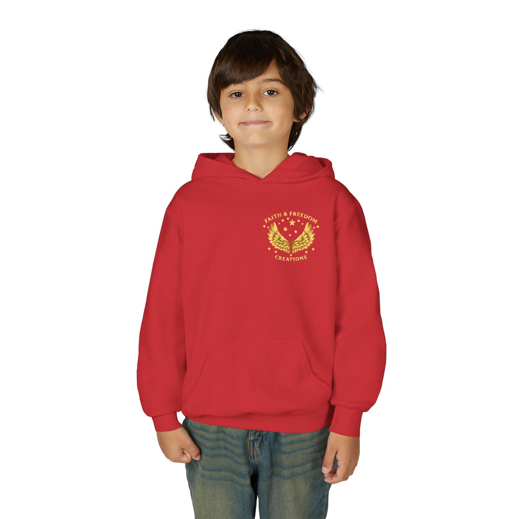 Youth “Be Kind to One Another” Hoodie – Cute Bunny Night Sky Scripture Sweatshirt