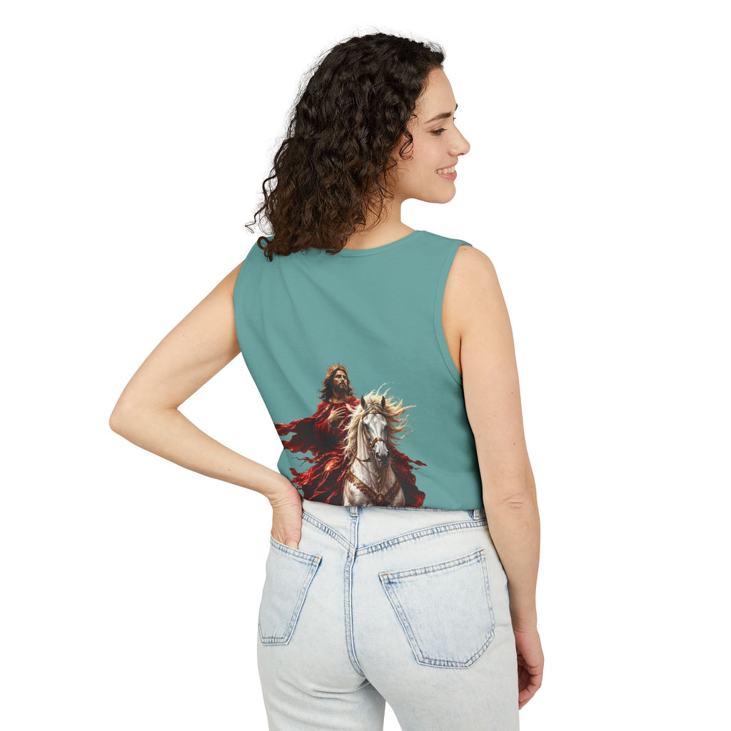 Jesus Second Coming Tank Top | Jesus on White Horse Christian Tank | Inspirational Faith Apparel