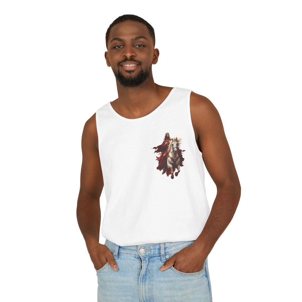 Jesus Second Coming Tank Top | Jesus on White Horse Christian Tank | Inspirational Faith Apparel