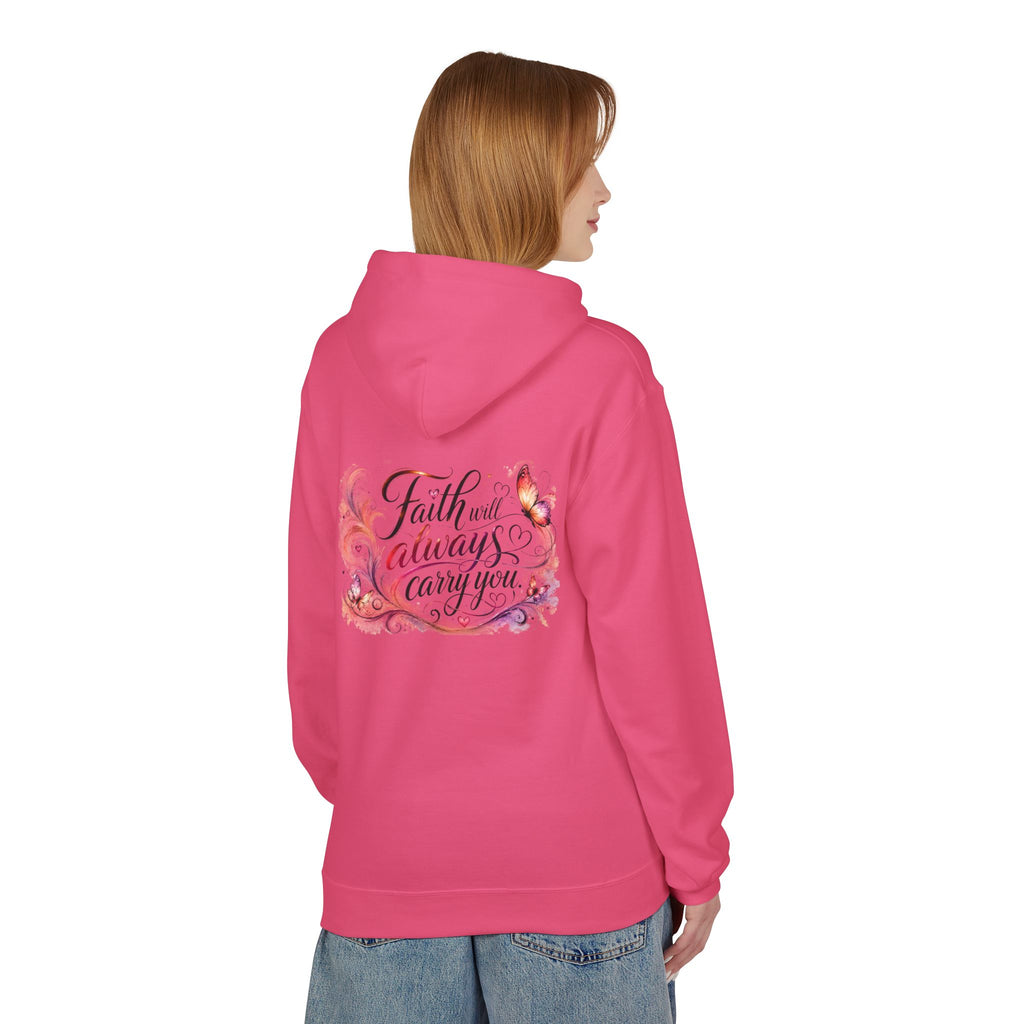Faith Will Always Carry You Hoodie | Butterfly Christian Inspirational Pullover