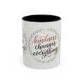 Kindness Changes Everything Accent Coffee Mug | Inspirational Ceramic Mug | Faith Freedom Creations