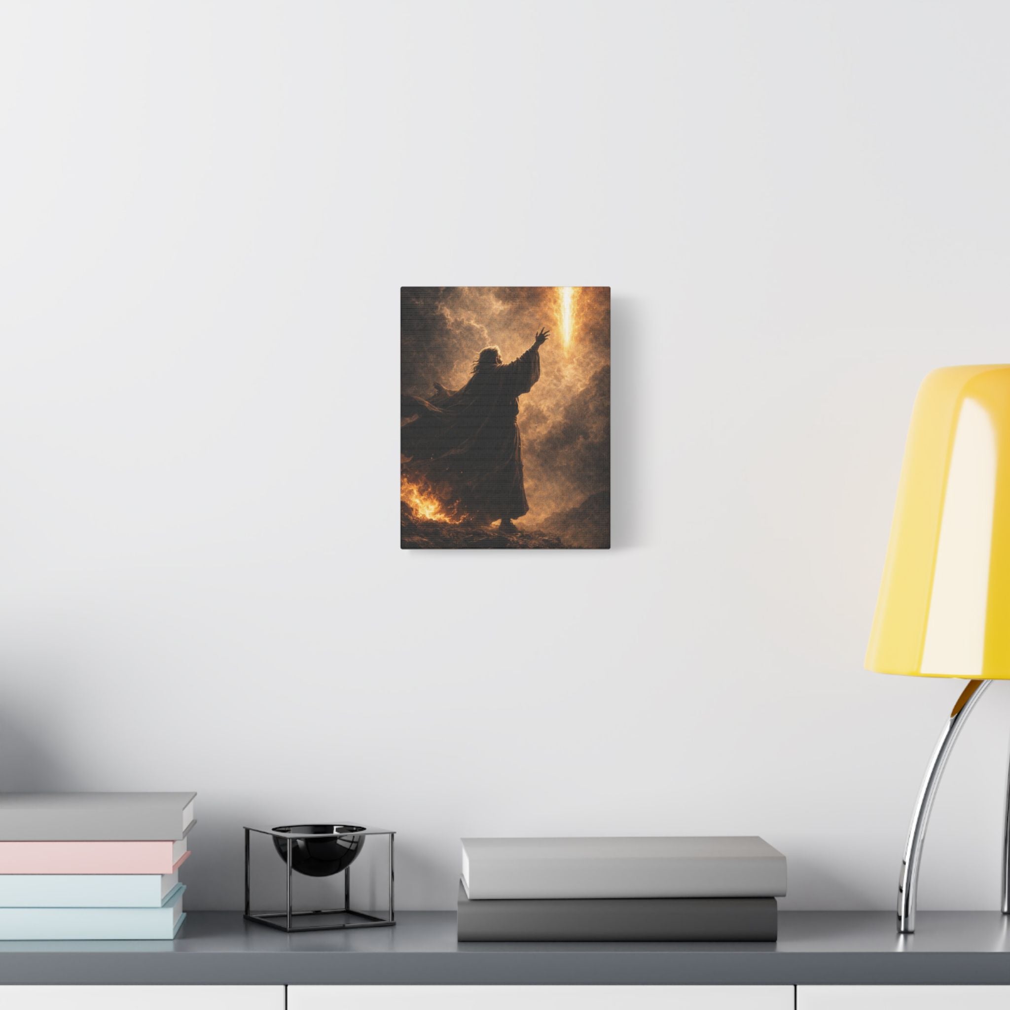 Biblical Moses Canvas Wall Art — 'Parting the Red Sea' Satin Print