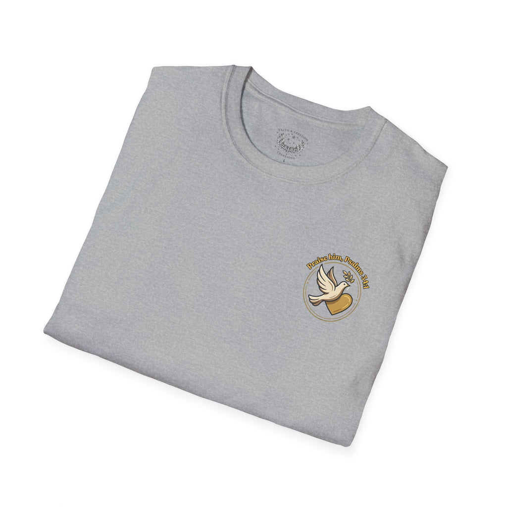 Dove of Peace Pocket T-Shirt | Pray Love Remember Christian Tee | Faith Freedom Creations