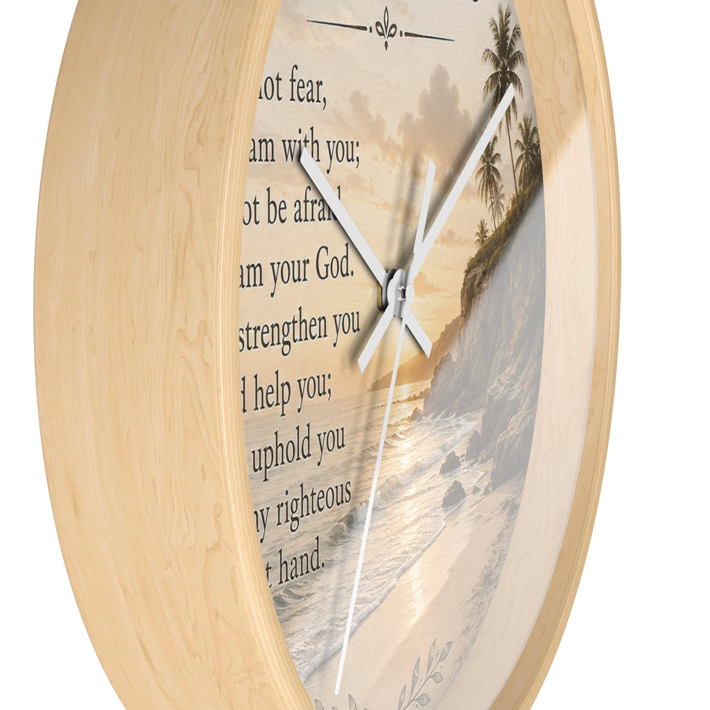 Isaiah 41:10 Wall Clock | Inspirational Christian Scripture Clock | Faith Home Decor