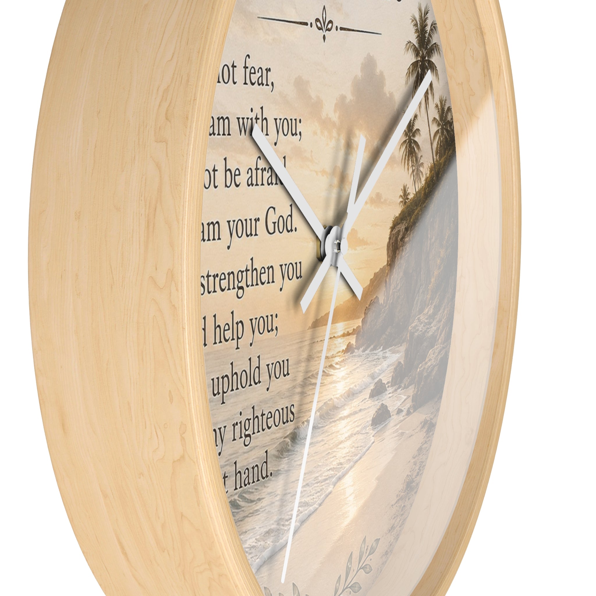 Isaiah 41:10 Wall Clock | Inspirational Christian Scripture Clock | Faith Home Decor