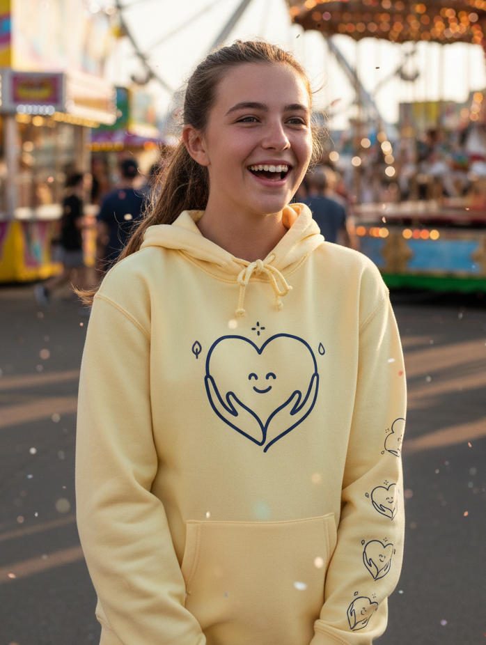 Kindness Changes Everything Hoodie – Heart Hands Graphic Inspirational Pullover
