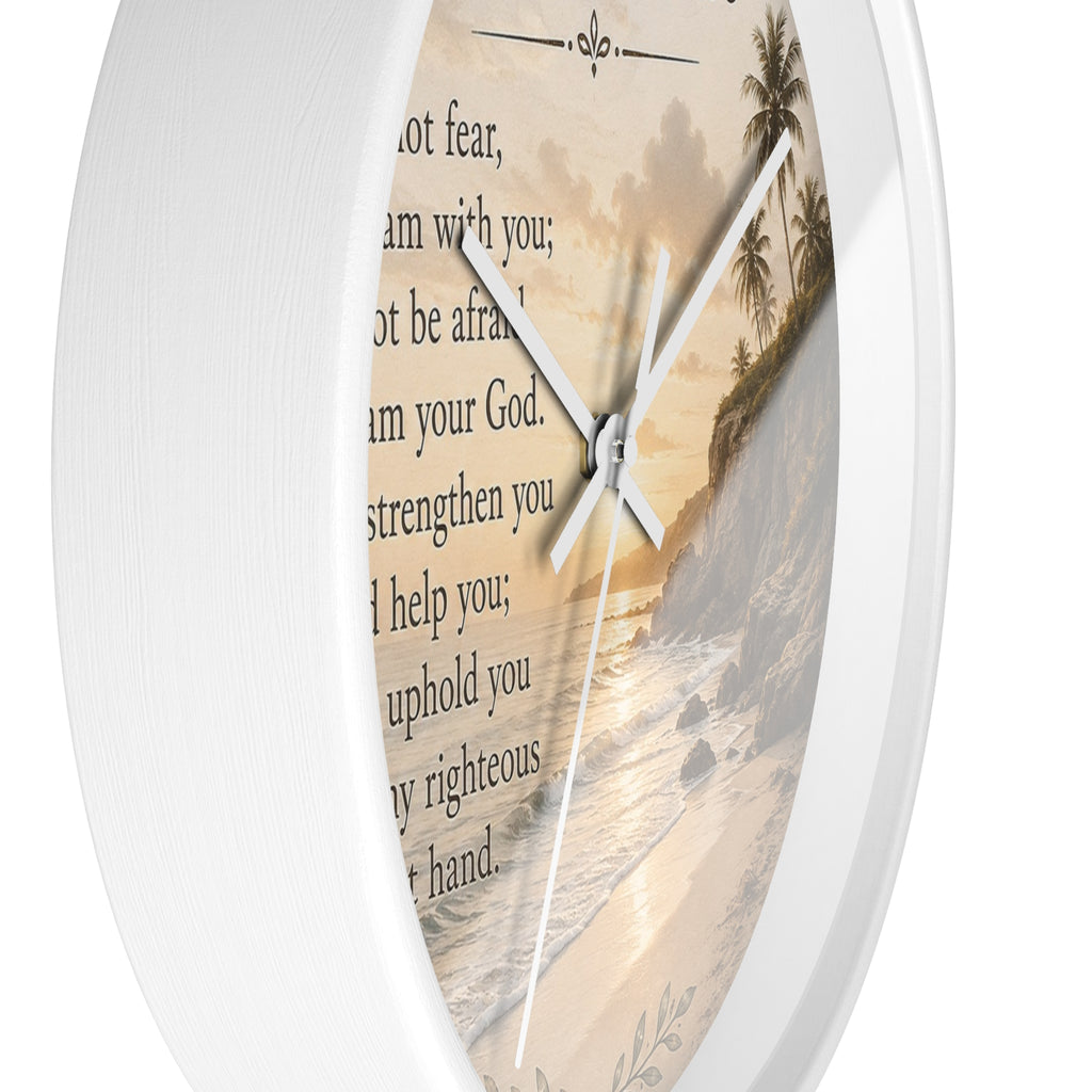 Isaiah 41:10 Wall Clock | Inspirational Christian Scripture Clock | Faith Home Decor