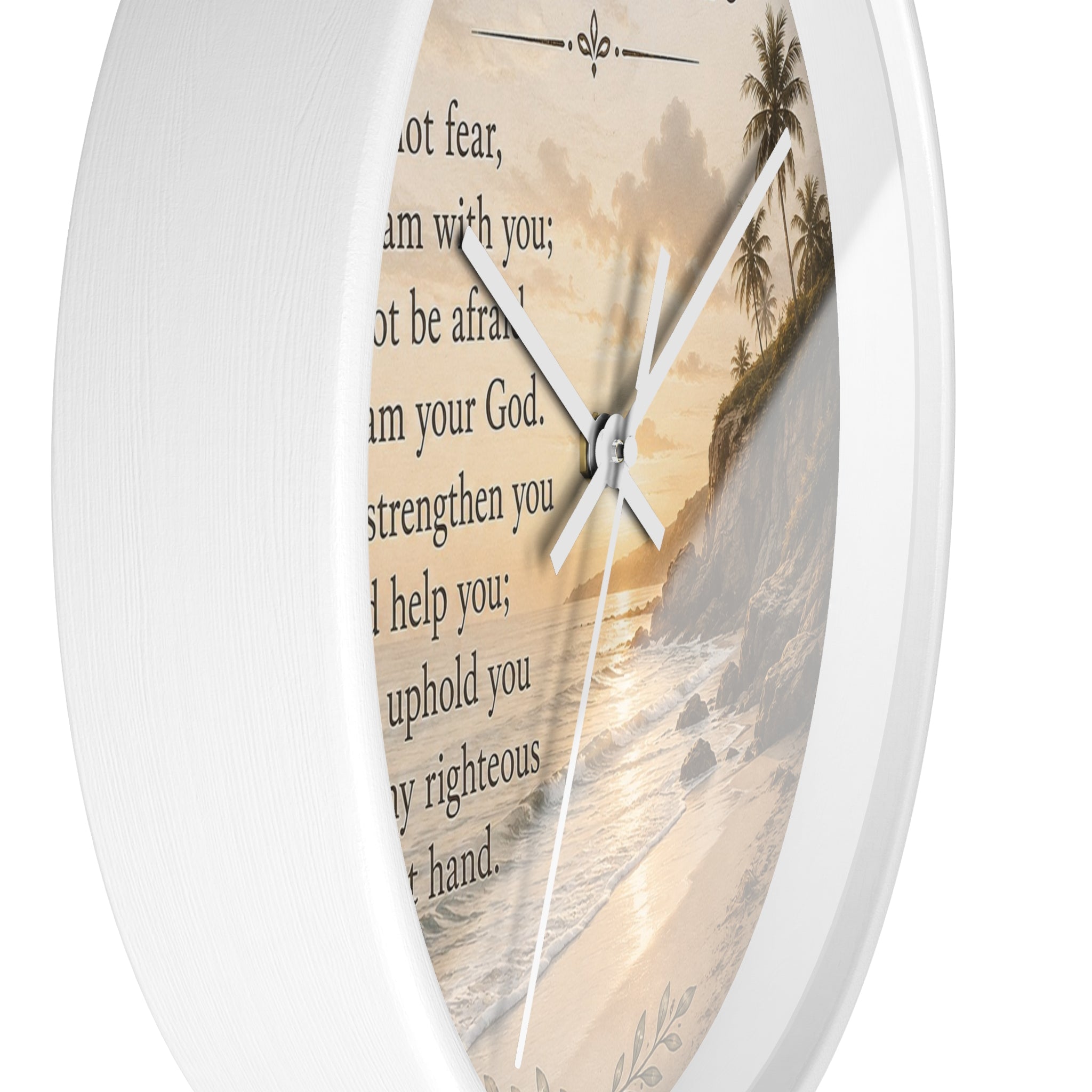 Isaiah 41:10 Wall Clock | Inspirational Christian Scripture Clock | Faith Home Decor