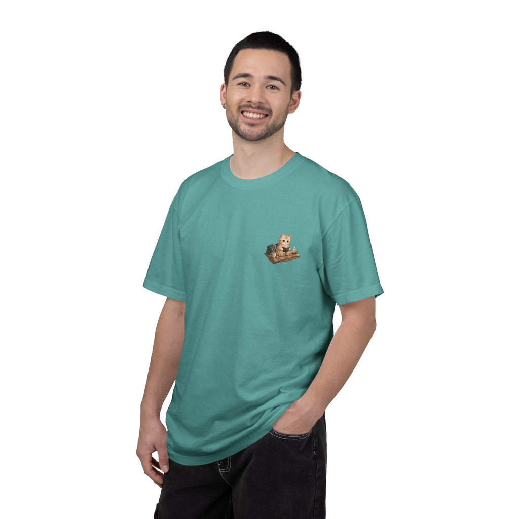 Cozy Cat Prayer T-Shirt — Faith Heart Cat Tee | Christian Cat Lover Shirt