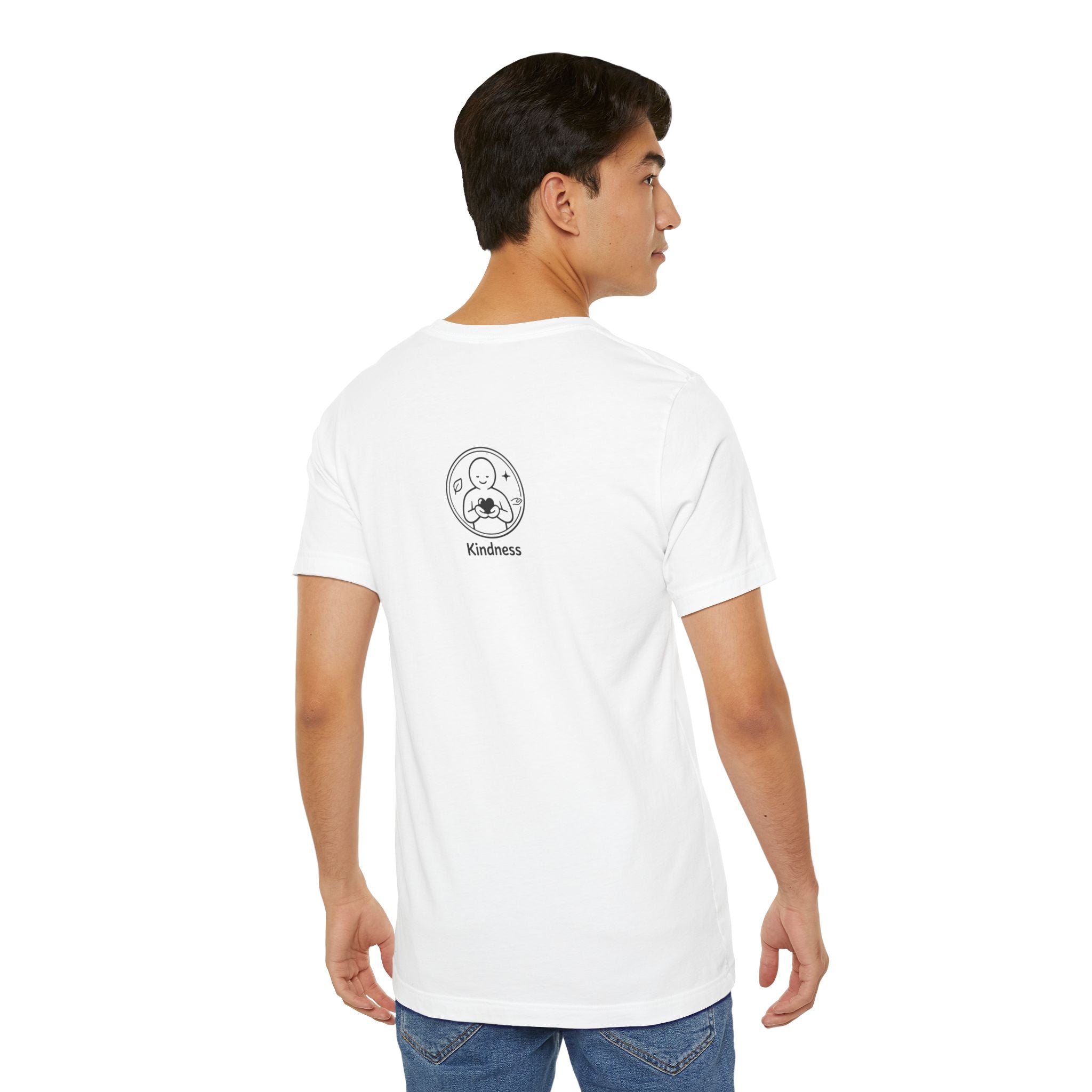 Kindness Minimalist T-Shirt | Inspirational Heart Emblem Tee | Soft Everyday Graphic Shirt