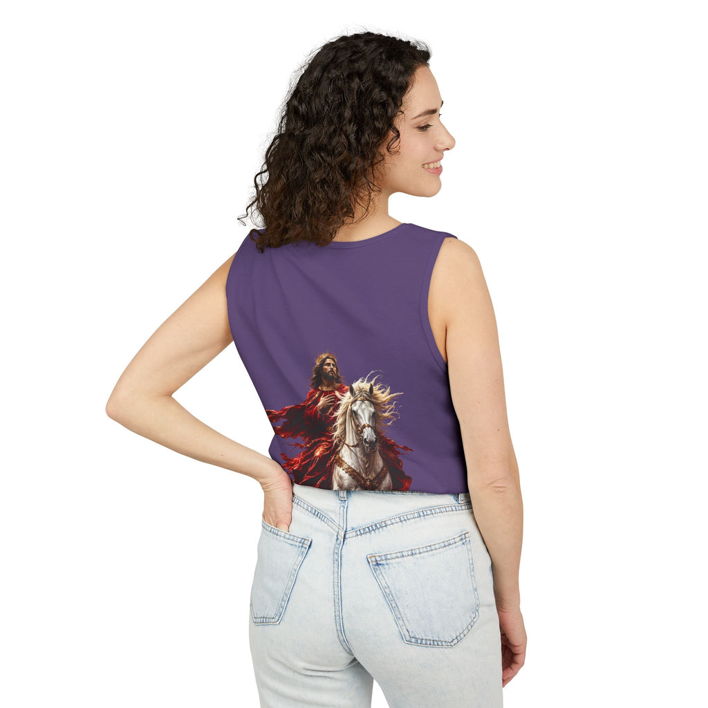 Jesus Second Coming Tank Top | Jesus on White Horse Christian Tank | Inspirational Faith Apparel