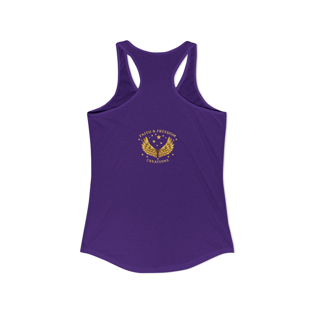 Delilah’s Salon – Women’s Racerback Tank | Vintage Review Graphic – Five-Star Faith Series