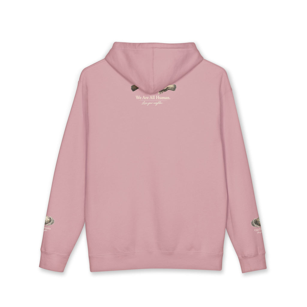 “One Humanity” Hoodie – “Love Your Neighbor” Earth & Wings Graphic Sweatshirt