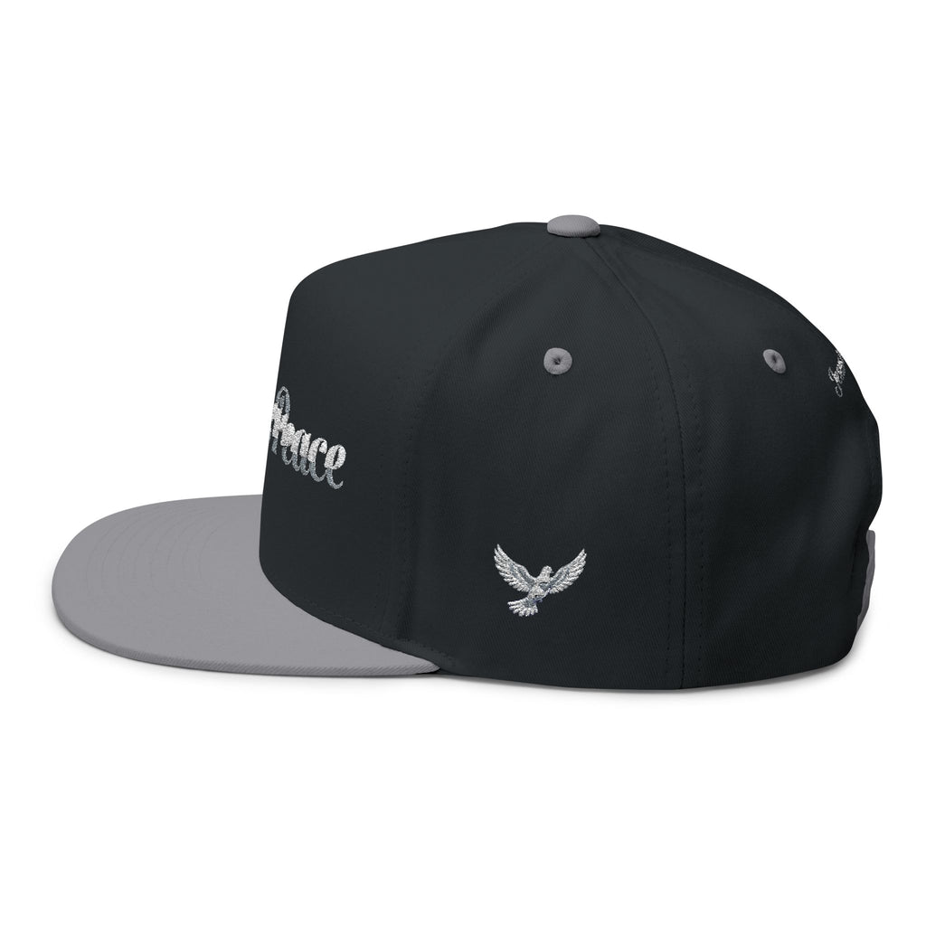 Embroidered "Jesus is Peace" Flat Bill Cap — Christian Snapback Hat
