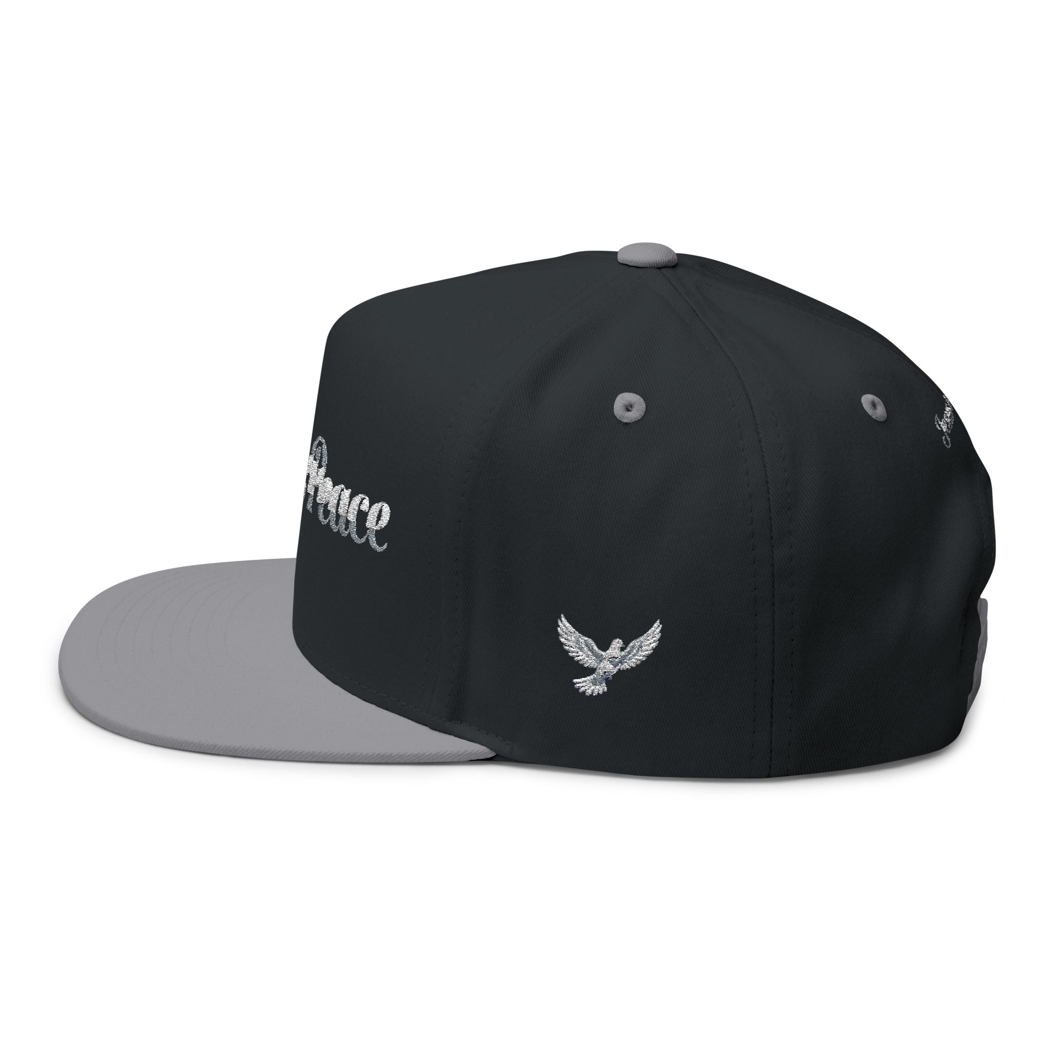 Embroidered "Jesus is Peace" Flat Bill Cap — Christian Snapback Hat