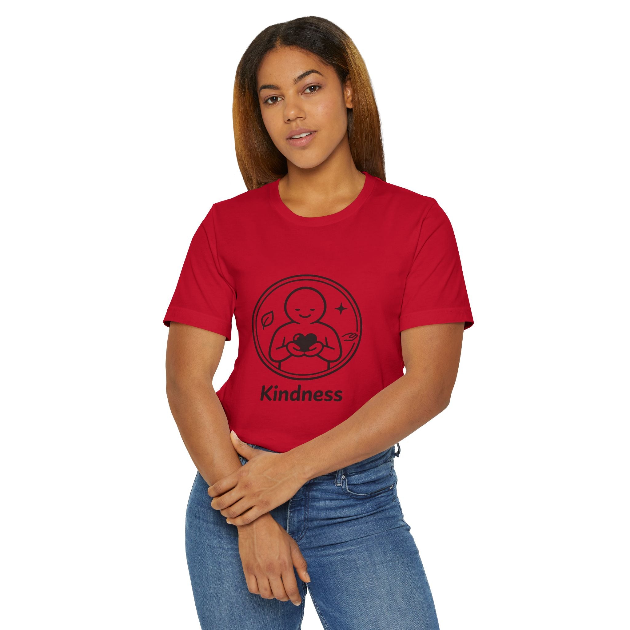 Kindness Minimalist T-Shirt | Inspirational Heart Emblem Tee | Soft Everyday Graphic Shirt