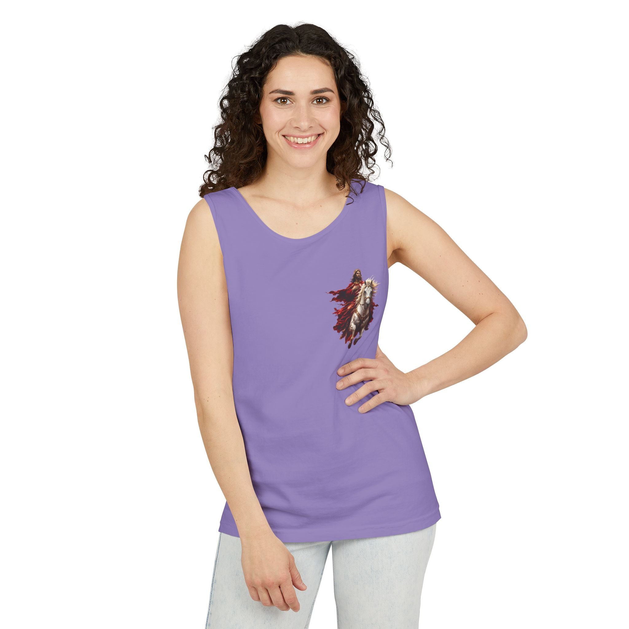 Jesus Second Coming Tank Top | Jesus on White Horse Christian Tank | Inspirational Faith Apparel